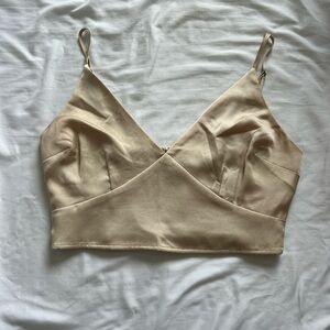 Abercrombie & Fitch Adjustable Satin Crop Top